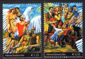 UN Vienna 355-356 Refugees MNH VF