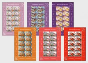 Guernsey UK 2024 Europa CEPT Underwater Fauna & Flora set of 6 sheetlets MNH