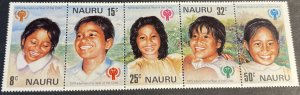 NAURU # 201-205(205a)-MINT NEVER/HINGED--COMPLETE SET/STRIP OF 5--1979