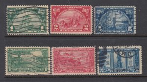 US #614-619 HugWalloon and Lexington Concord Commems Sets (USED) cv$37.50