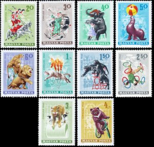Hungary 1965 Sc 1684-93 MH vf+ Circus (1688 crease)