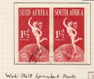 South Africa 1949 Early Issue Fine Used 1.5d. Pair NW-157054