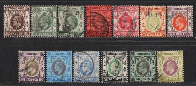 **Hong Kong, SC# 86-95, 99,102-3 Used, FVF Partial Set, Wmk 3, CV $37.10