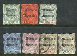 MOROCCO AGENCIES-1903-5  A fine used set to 2p Sg 17-23