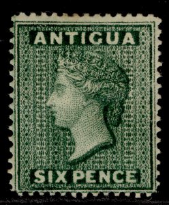 ANTIGUA QV SG29, 6d deep green, M MINT. Cat £60.