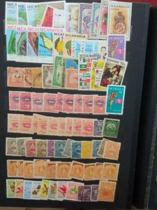 Extensive Collection of +3000 Latin American used Stamps in stockbook variety