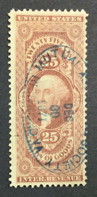 MOMEN: US STAMPS #R45c REVENUE HANDSTAMP LOT #41538