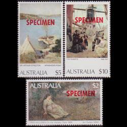 AUSTRALIA 1984 - Scott# 575-9 Ptgs Specimen Set of 3 NH