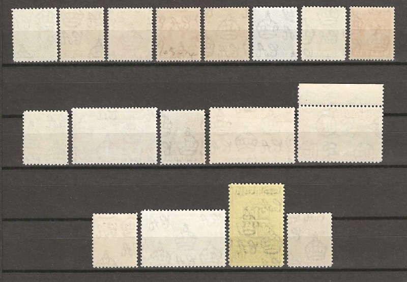 ST LUCIA 1938/48 SG 128a/141 MNH