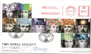 2010 Royal Society FDC RSC Cambridge Meter Mark Signed Dr Robert Parker WS32031 