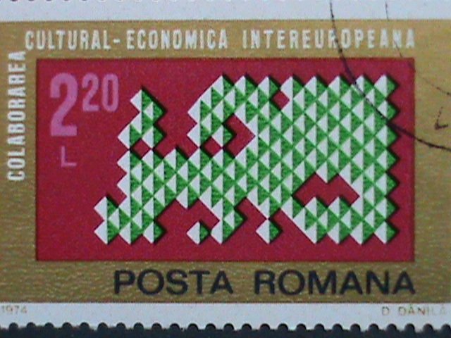 ROMANIA STAMP-1974 SC# 2483-4 INTER EUROPEAN CULTURAL ECONOMY-CTO BLOCK OF 6-