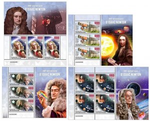 C A R - 2023 - Isaac Newton - Perf 4 Min Sheets - Mint Never Hinged