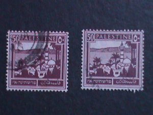 ​PALESTINE-1927- SC#78 ERROR?-COLOR DIFFERENT? TIBERIAS & SEA OF GALILEE USED