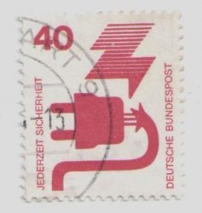 1972 Germany #1079 Defective Plug, Electricity, Safety Accident Prevention, USED