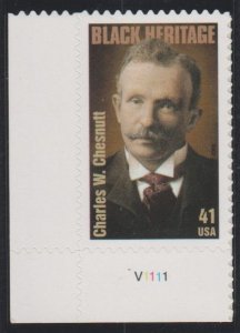 4222, (Black Heritage) PL# Single. Charles W Chesnutt MNH, .41cent