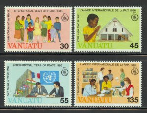 Vanuatu Scott 430-33 MNHOG - 1986 International Peace Year - SCV $5.90