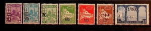 ALGERIA Sc 68-74 NH ISSUE OF 1927 - OVERPRINTS