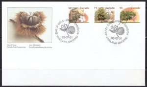 F1343   CANADA   FDC # 1366, 1370, 1374            Fruit Trees