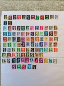 Great Britain  Definitive Machins  x100 lot G