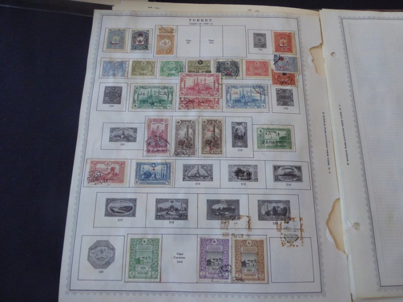 Turkey 1865-1960 Stamp Collection on Album Pages 