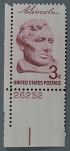 United States #1114 MNH XF Plate Single Lincoln Sesquicentennial