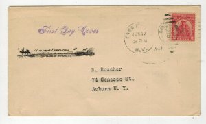 1929 GENERAL SULLIVAN EXPEDITION 657-27 1ST ROSCHER FDC CANAJORIE NY Hand Cancel