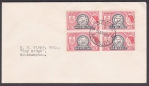 BERMUDA 1962 cover with 1d block - Paget cds................................x862