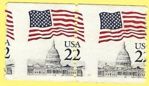 #2115b Pair MNH EFO Mis Perf