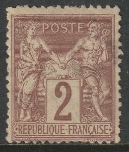 France 1877 Sc 88 used light cancel