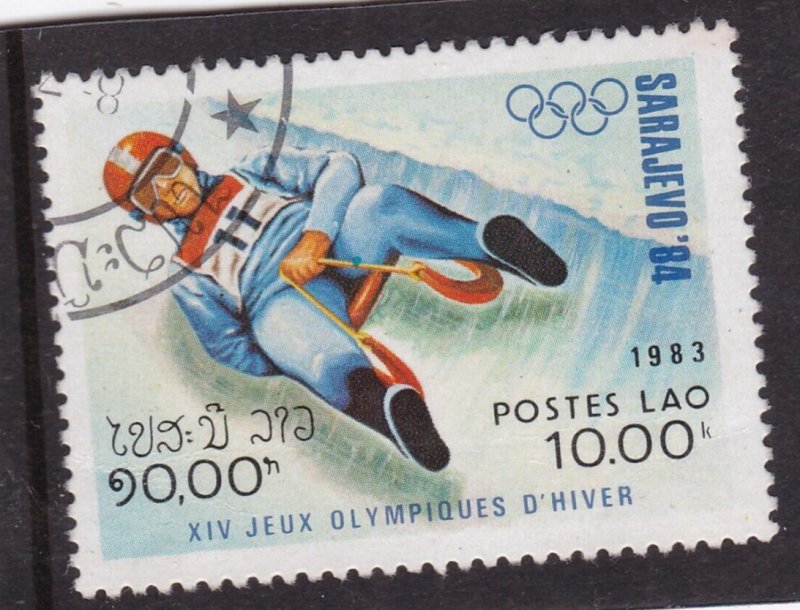 Laos 1983 Winter Olympics Luge 19k CTO SG 665 VGC