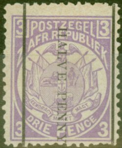 Transvaal 1885 1/2d on 3d Mauve SG192 Fine Mtd Mint