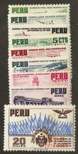 Peru Stamps # C94-102 MH VF