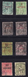 MOMEN: FRENCH COLONIES MOROCCO SC #1-7,2a,3a USED LOT #65898