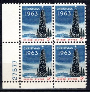 United States Scott # 1240, mint nh, plate block # 27577, bottom left