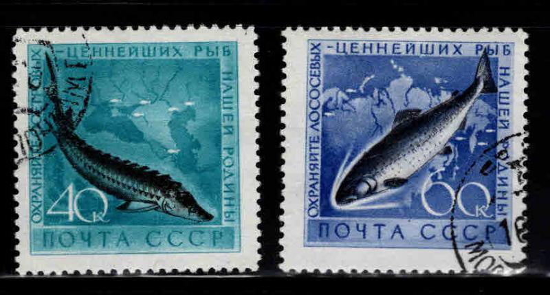 Russia Scott 2222-2223 Used fish set