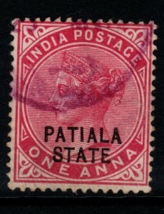 INDIA-PATIALA SG34 1899 1a CARMINE USED