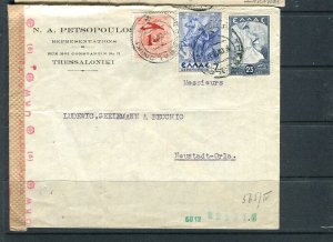 GERMANY; Early LETTER/COVER + Incoming Censor 1934, Greece