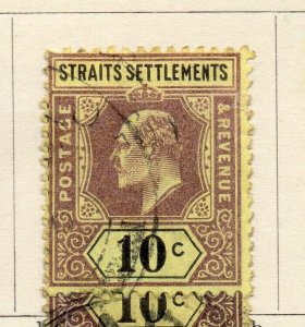 Malacca Straights Settlements 1902-09 Early Issue Fine Used 10c. NW-115543