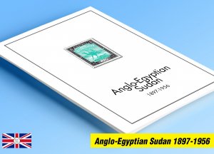 COLOR PRINTED ANGLO-EGYPTIAN SUDAN 1897-1956 STAMP ALBUM PAGES (30 illus. pages)