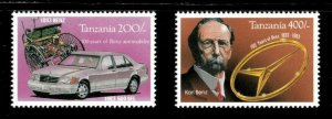 Tanzania 1994 - 100 Years of Benz Automobiles - Set of 2v - 1099, 1101 - MNH