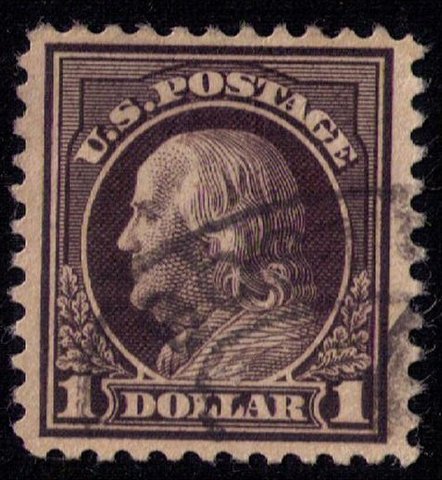 US Sc 518 Used Franklin $1 Violet Brown VF