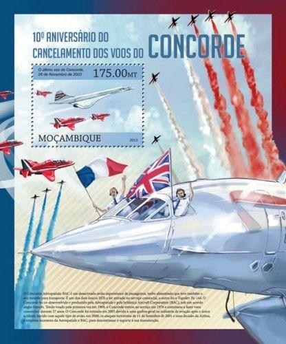 Concorde Planes Flugzeuge Aviation Space Transport Mozambique MNH stamp set