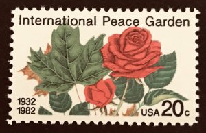 U.S. 1982 #2014, International Peace Garden, MNH.