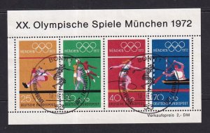 Germany  #B490 used  1972 sheet Olympic Games Munich