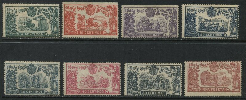 Spain 1905 Don Quixote set to 1 peseta mint o.g. hinged