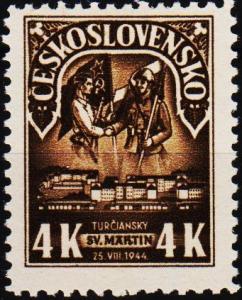 Czechoslovakia. 1945 4k S.G.445 Mounted Mint