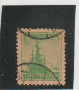 Thuringia  Scott#  16N3  Used  (1945 Fir Trees)