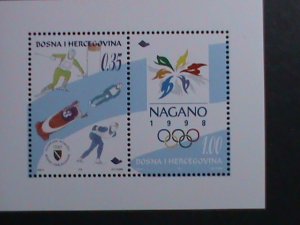 BOSNIA & HERXEGOVINA 1998 NAGANO'98 OLYMPIC GAMES MNH S/S -HARD TO FIND