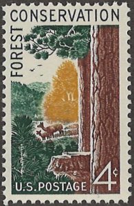 US Scott# 1122 1958 4c dp grn, yel & brn Symbols of Forest Conservation  MNH ...