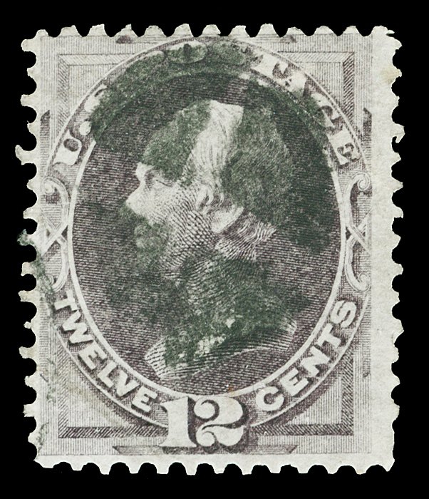 Scott 151 1871 12c Clay Used Fine Cork Cancel Cat $200